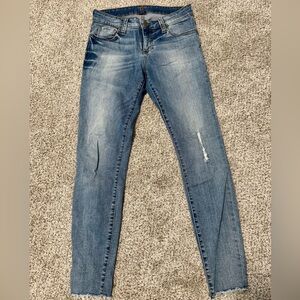 Kut from the Kloth Distressed Blue Skinny Jeans